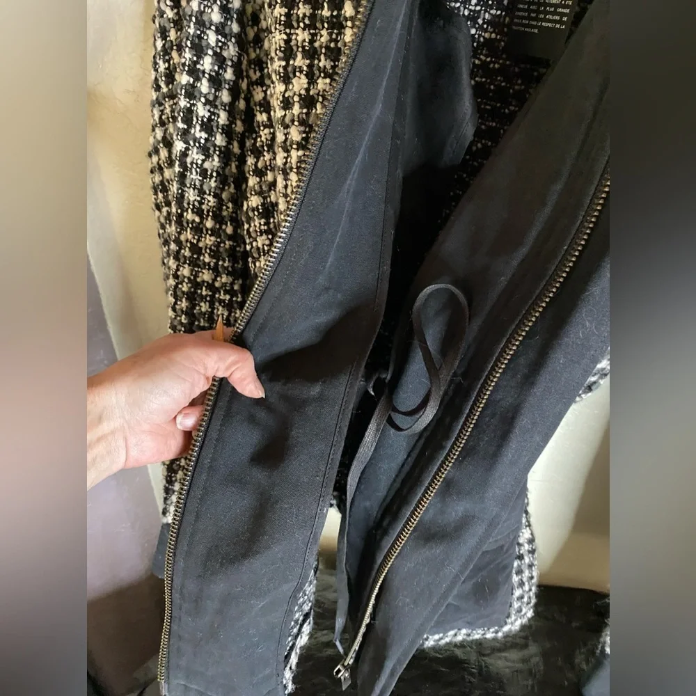 Final CCO📍🔥THE KOOPLES GARDEN TWEED BLACK, GRAY RELAXED FIT JACKET BIG POCKETS - Picture 8 of 17